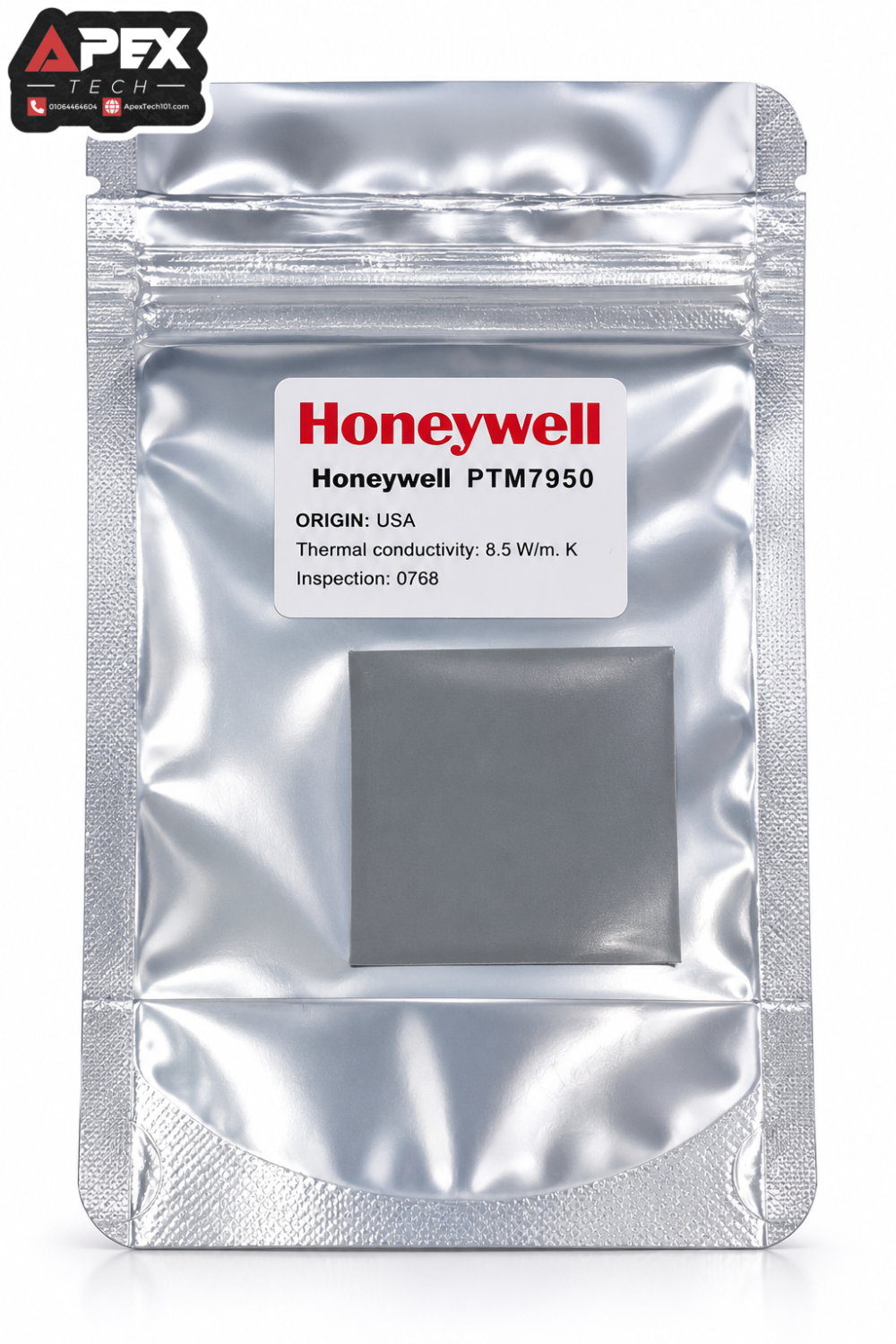 Honeywell PTM7950 (Thermal Conductivity: 8.5 W/m·K, Thermal Resistance: 0.04˚C·cm²/W, Phase Change Temperature: 45°C)