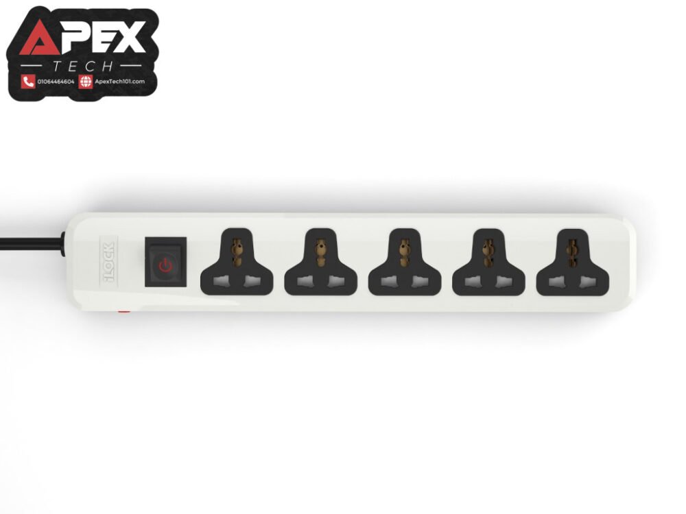 iLOCK 5-Outlet Universal Power Strip – 16A with Fuse