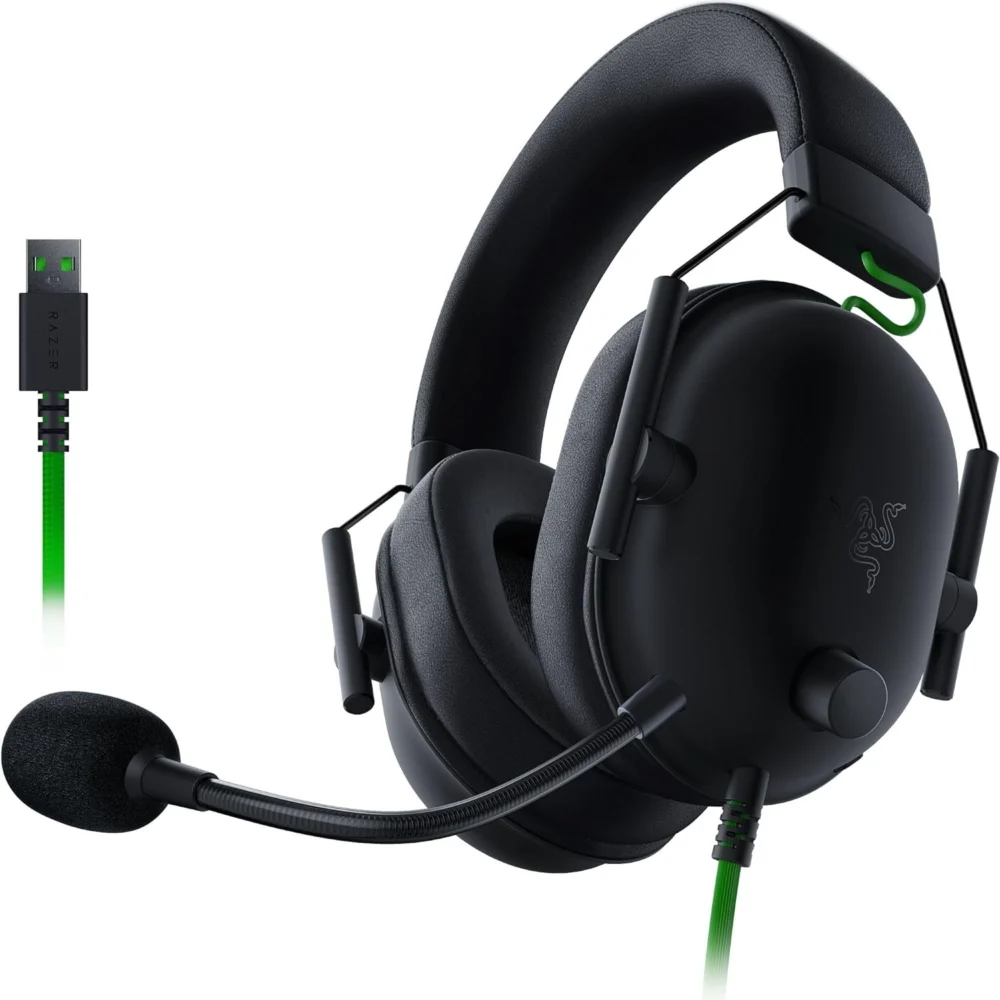 Razer Blackshark V2 X USB Gaming Headset – 7.1 Surround Sound (Black)