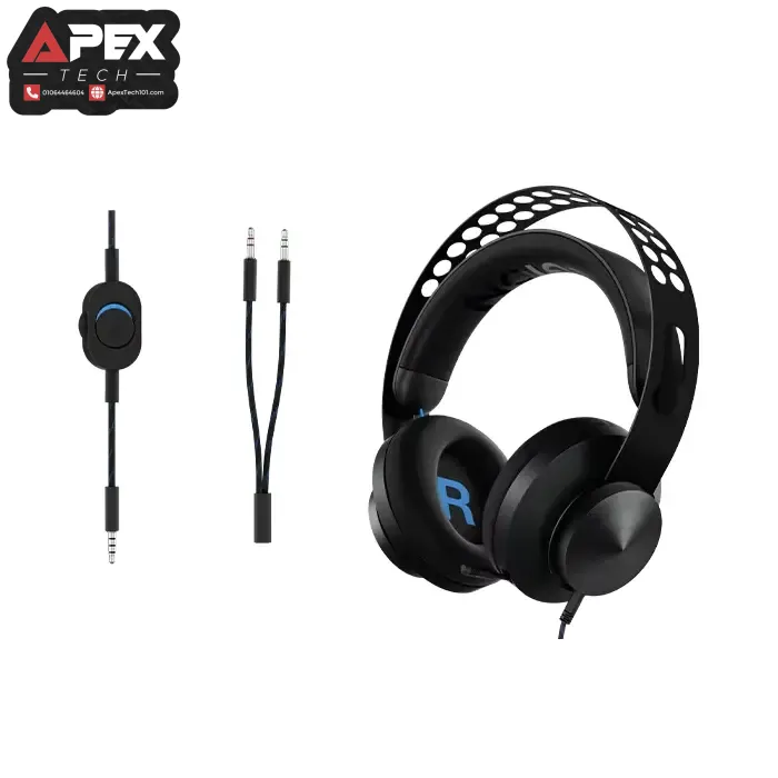 Lenovo Legion H300 Stereo Gaming Headset Retractable passive noise-cancelling microphone built for gamers- Black