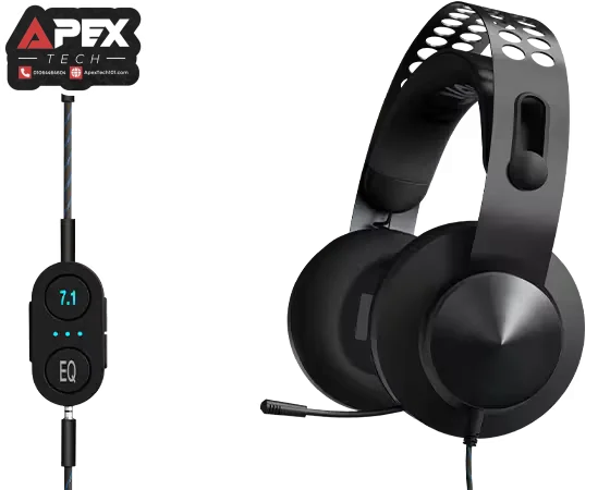 Lenovo Legion H500 Pro Gaming Headset 7.1 Surround Sound a passive noise cancelling retractable mic PlayStation®4,®5-PC-Mac-Mobile-Nintendo switch-Xbox - Iron Grey
