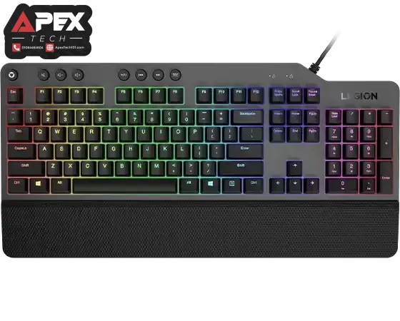 Lenovo Legion K500 RGB Mechanical Gaming Keyboardpoints 50 million click lifecycle with red mechanical switcheskey RGB 16.8 million color lightsfull keys anti-ghostingIron gray top cover and black bodyFully customization with Legion Accessory Central