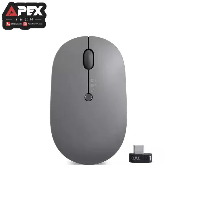 Lenovo Go Wireless Multi-Device Mouse (Storm Grey)Wireless and connects to up to 3 devices: 1 x USB-C dongle, 2 x Bluetooth 5.0 ,Rechargeable