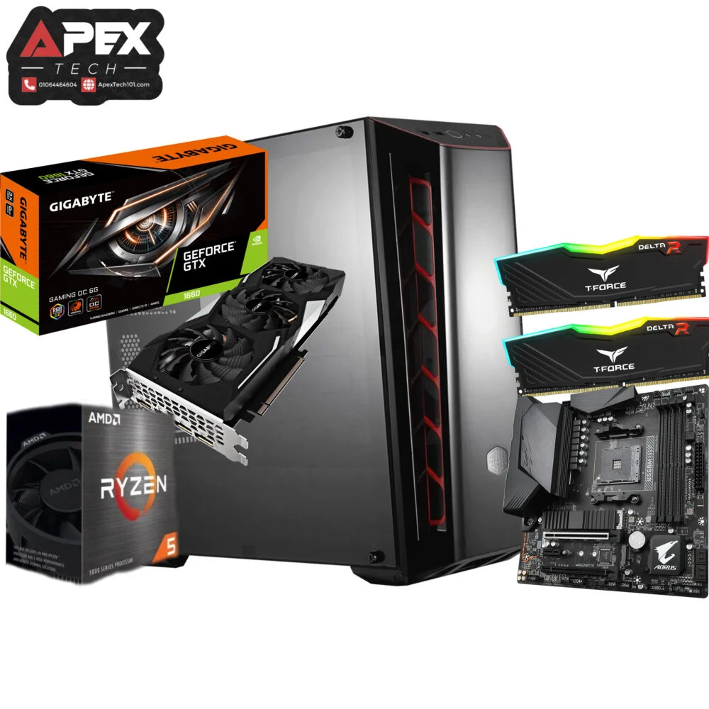 Used Gaming PC – Ryzen 5 5600X, GTX 1660 6GB, 32GB DDR4 3600MHz, 480GB SSD, B550M, 600W PSU