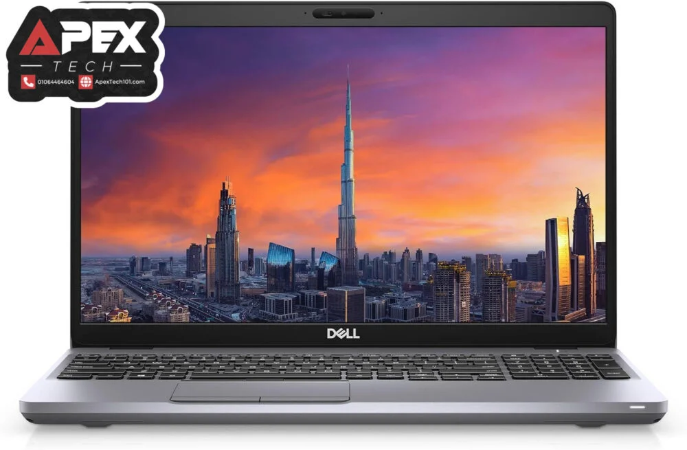 Used Dell Precision 3551 mobile workstation displaying a dark gray chassis and professional keyboard layout