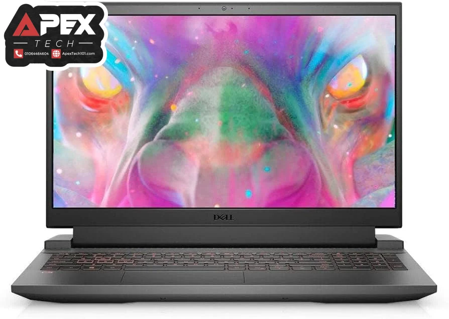 Used Dell G15 5511 gaming laptop displaying its dark gray chassis and backlit keyboard layout
