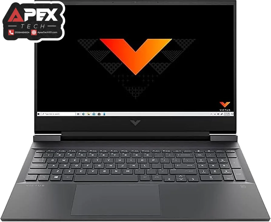 Used HP Victus gaming laptop showing its sleek minimalist chassis and backlit keyboard