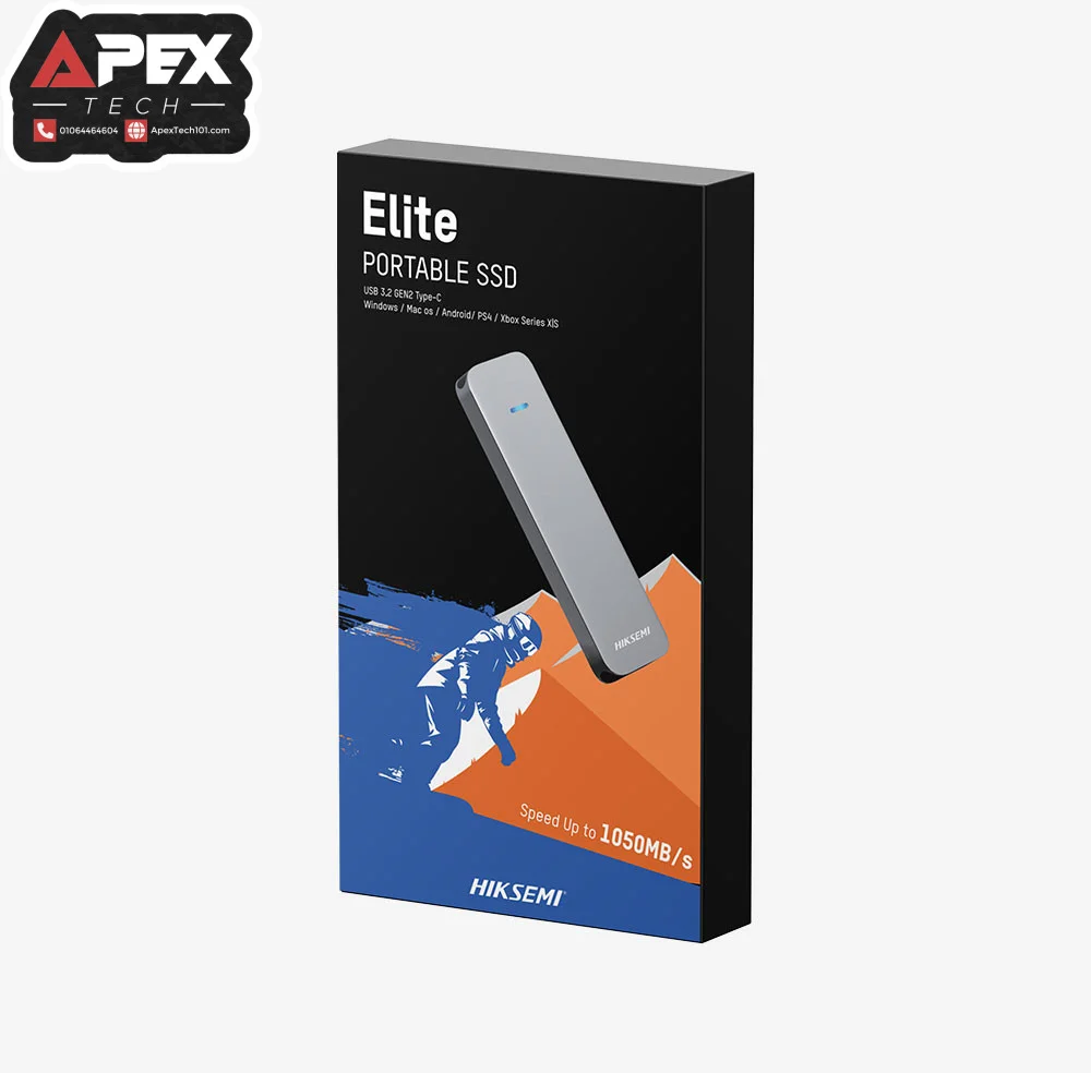 HIKSEMI Elite 1TB Portable External SSD – USB 3.2 Gen 2×2, 1050/1030MB/s, Grey